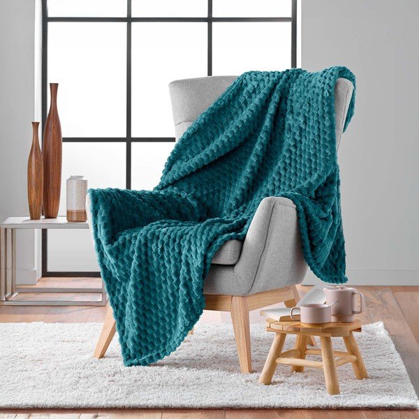 Zils pleds no mikroflaneļa 125x150 cm Mini Frosty – douceur d'intérieur-image-2