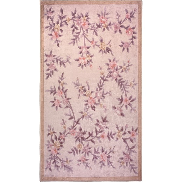 Gaiši rozā mazgājams paklājs 80x50 cm – Vitaus