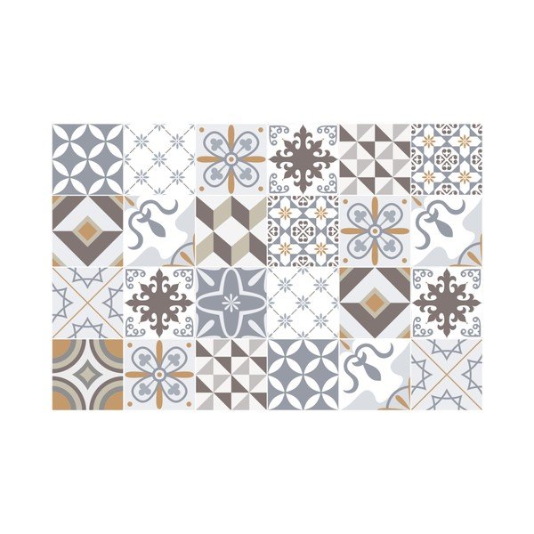 24 uzlīmju komplekts Ambiance Tiles Beige-image-1