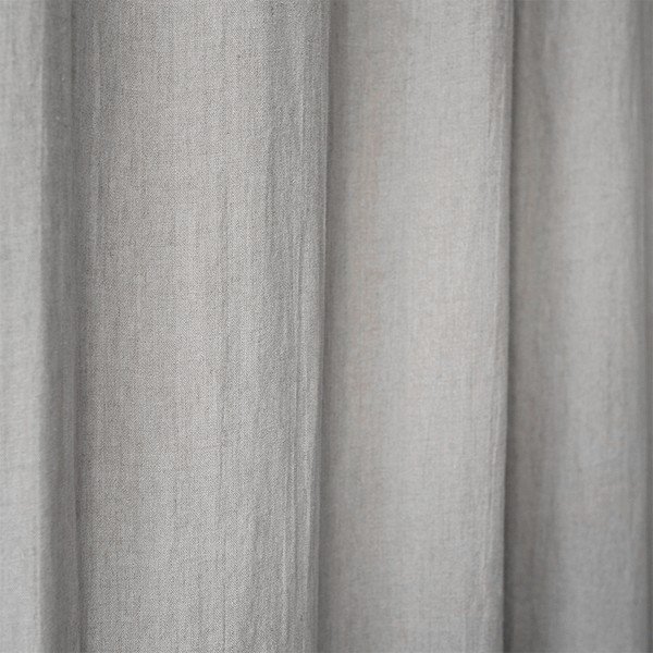 Gaiši pelēks lina aizkars ar cilpām Linen Tales Night Time, 250 x 140 cm-image-1