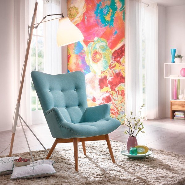 Tirkīzzils atpūtas krēsls Max Winzer Aiko-image-1