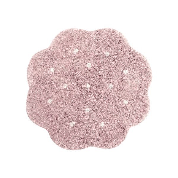 Rozā mazgājams/ar rokām darināts kokvilnas bērnu paklājs ø90 cm Mini Biscuit Vintage Nude – Lorena Canals