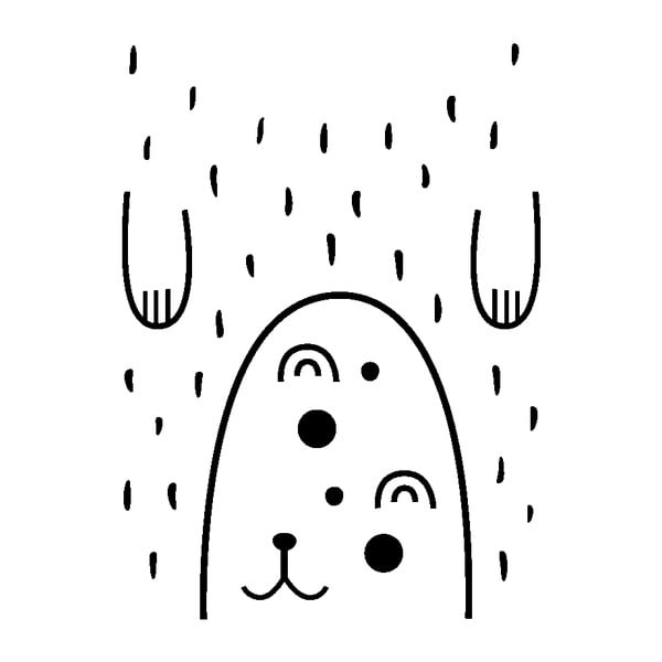 Sienas uzlīme Ambiance Happy Bear-image-1