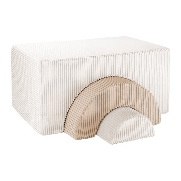 Krēmkrāsas velveta putu rotaļu laukums 75x49x37 cm Rainbow Montessori – Wigiwama