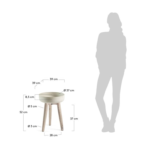 Pelēks puķu statīvs La Forma Stahl, Ø 39 cm-image-4