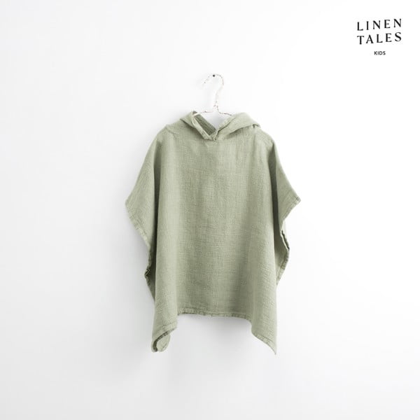 Gaiši zaļš lina bērnu halāts 2–4 gadu vecumam – Linen Tales