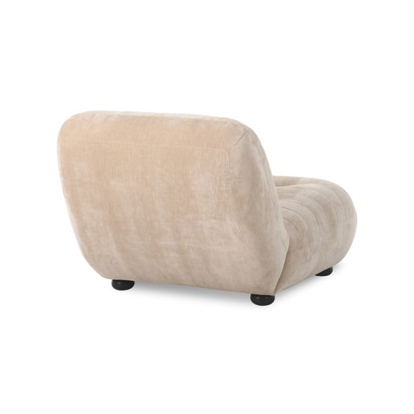 Bēšs samta atpūtas krēsls Wyatt – Dutchbone-image-3