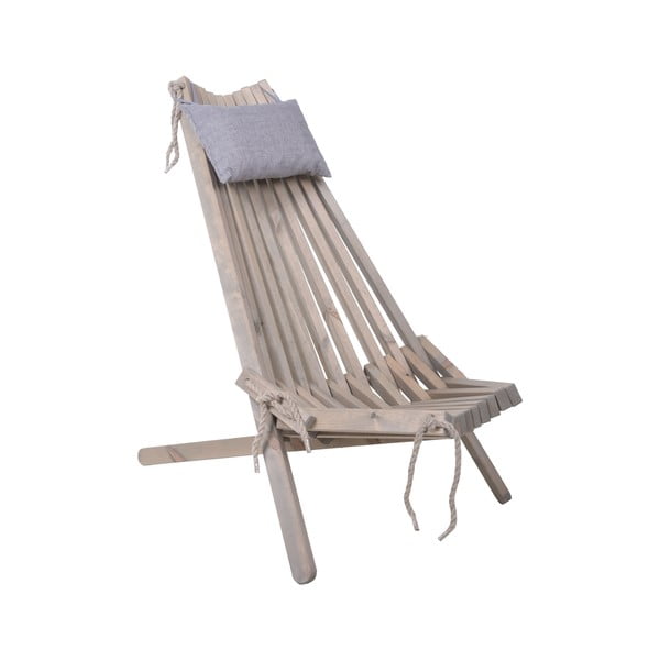 Pelēks koka dārza krēsls Falun – Garden Pleasure