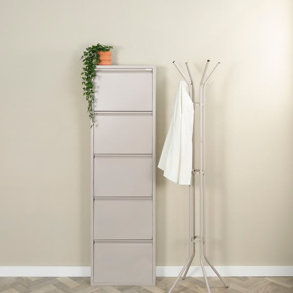 Pelēkbrūns metāla atverams apavu plaukts 50x169x15 cm Billy – Spinder Design-image-1