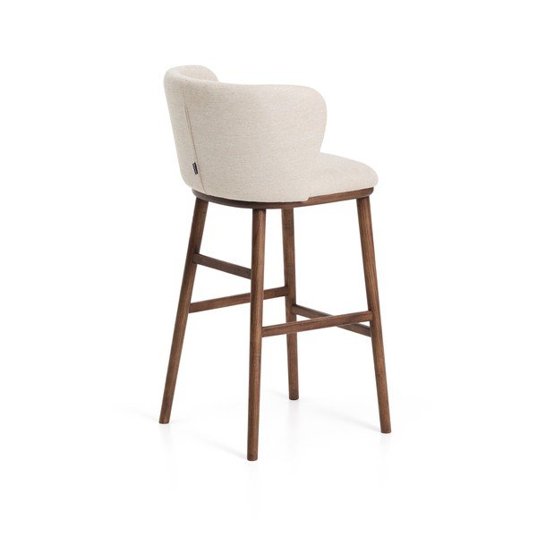 Bēšs polsterēts bāra krēsls (sēdekļa augstums 75 cm) Ciselia – Kave Home-image-4