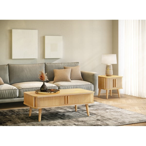 Ozolkoka imitācijas kafijas galdiņš 58x107,5 cm Rove – Woodman-image-1