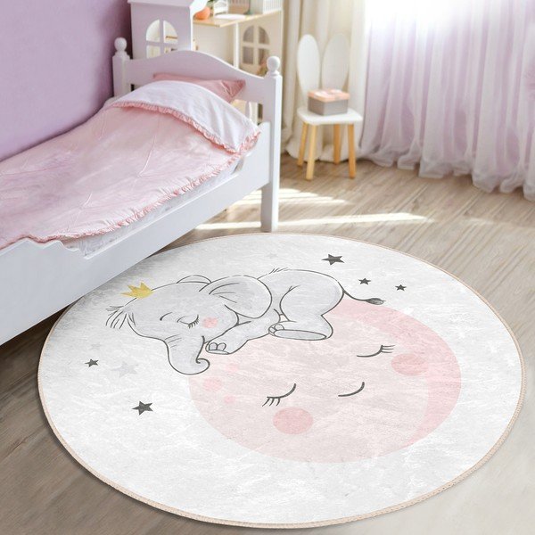Balts bērnu paklājs ø 120 cm Comfort – Mila Home-image-2