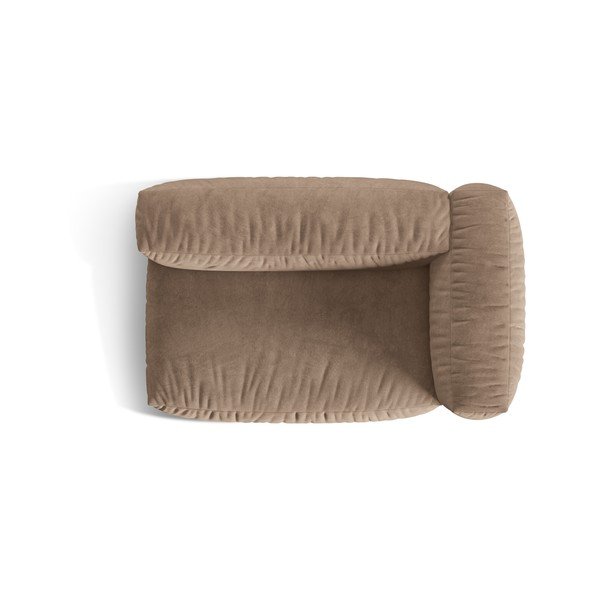 Gaiši brūna samta modulārā dīvāna daļa (ar labo stūri) Martina – Micadoni -image-3