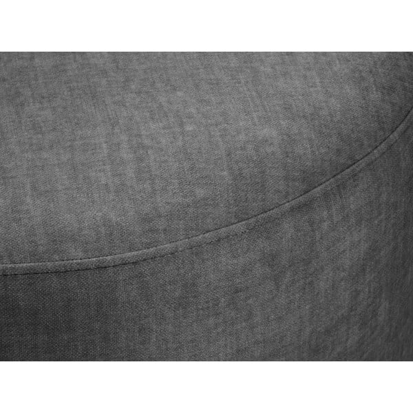 Pelēks samta pufs Mazzini Sofas Debbie, ø 68 cm-image-1