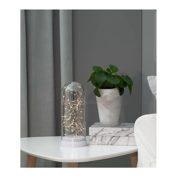 Balta LED gaisma Best Season Glass Dome, augstums 25 cm-image-4