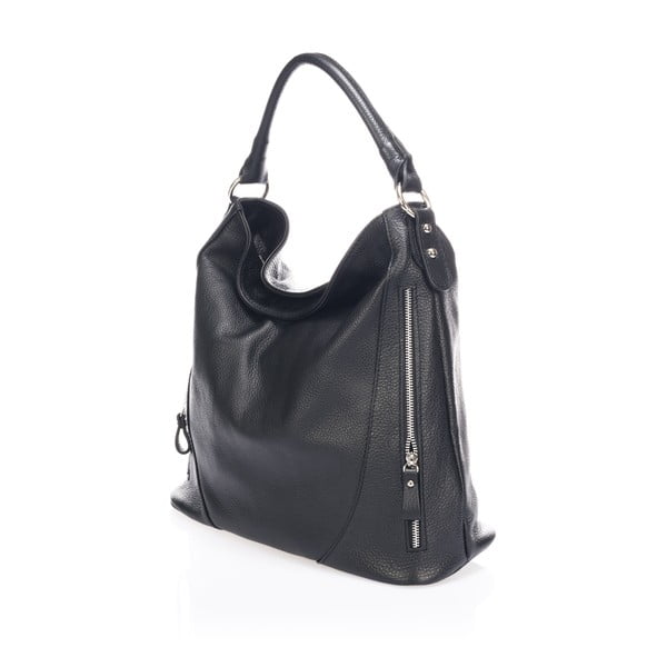 Melna ādas rokassomiņa Markese Savino-image-1