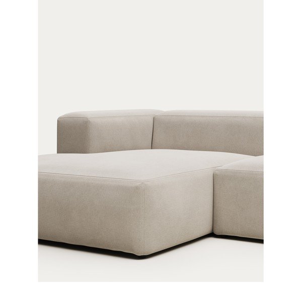 Bēšs stūra dīvāns (ar kreiso stūri) Blok – Kave Home-image-1