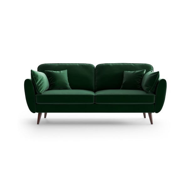Zaļš samta dīvāns My Pop Design Auteuil