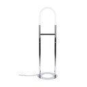 Sudraba krāsas LED stāvlampa ar regulējamu spilgtumu (augstums 135 cm) Arch – Zuiver