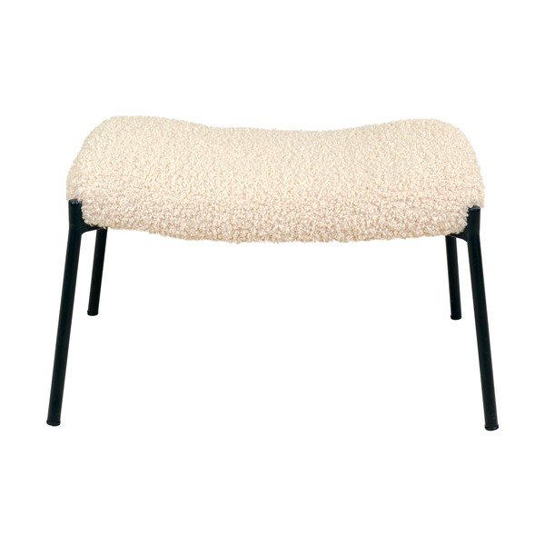 Krēmkrāsas kāju soliņš no mākslīgās kažokādas Glasgow – House Nordic