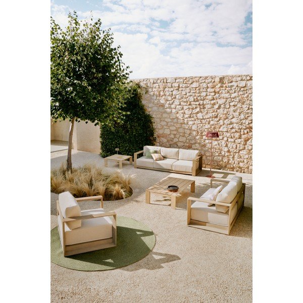 Zaļš apaļš iekštelpu un āra paklājs no pārstrādātas šķiedras ø 150 cm Despas – Kave Home-image-2