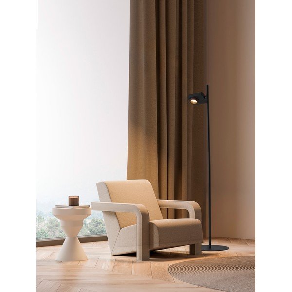 Melna alumīnija LED stāvlampa ar saliekamu konstrukciju/ar regulējamu spilgtumu (augstums 131 cm) Kedros – Nova Luce-image-1