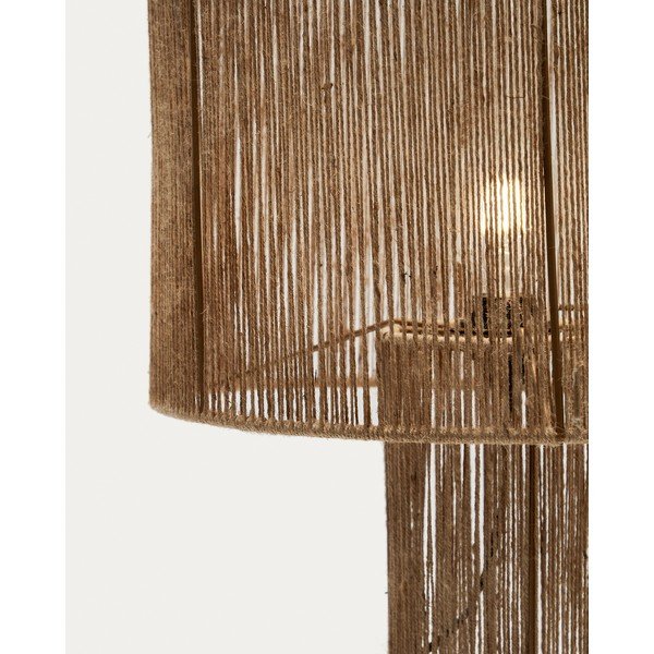 Dabīga toņa galda lampa ar džutas abažūru (augstums 54 cm) Pontos – Kave Home-image-4