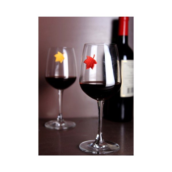 6 Qualy&CO Leaf My Glass stikla atšķirības zīmju komplekts-image-1