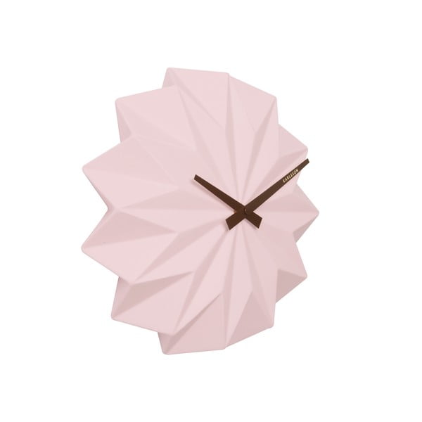 Rozā sienas pulkstenis Karlsson Origami-image-2