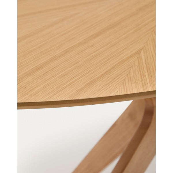 Ēdamgalds ar ozolkoka imitācijas galda virsmu 110x180 cm Naanim – Kave Home-image-3