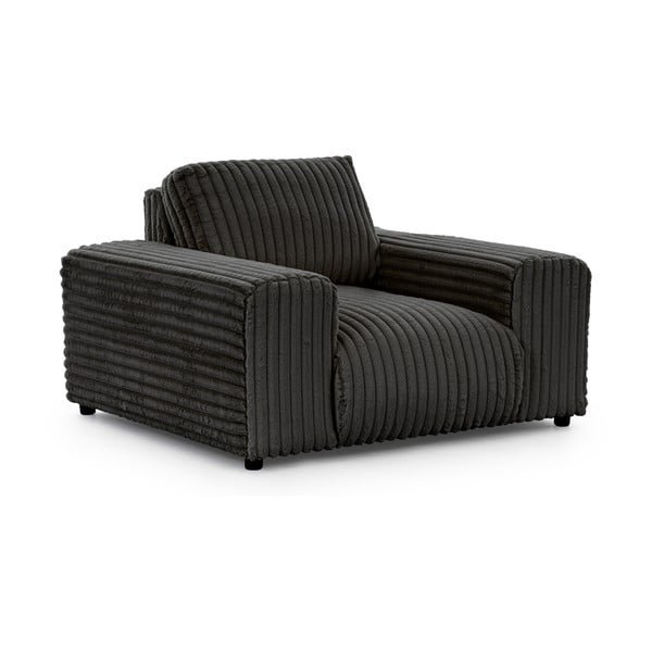 Tumši pelēks velveta atpūtas krēsls Justin – Ropez