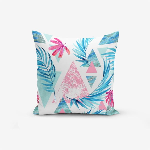 Spilvendrāna Minimalist Cushion Covers Palm Geometric Şekiller, 45 x 45 cm