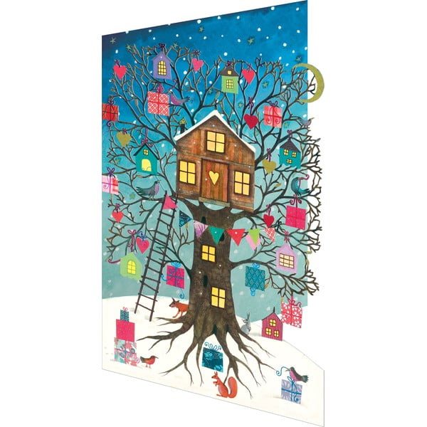 Ziemassvētku kartītes (5 gab.) Treehouse – Roger la Borde