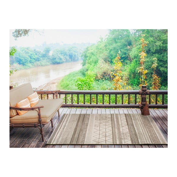 Pelēks un bēšs āra paklājs Universal Libra Grey Puzzo, 160 x 230 cm-image-2