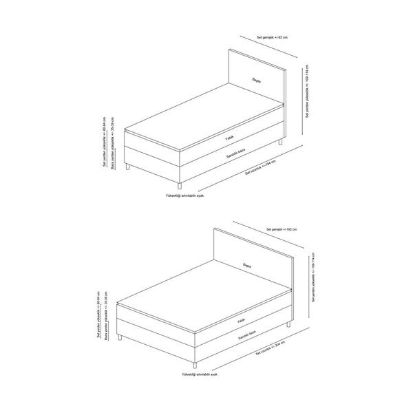 Brūna polsterēta divvietīga gulta ar veļas kasti un redelēm 160x200 cm Orina – Kalune Design-image-3