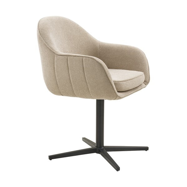 Gaiši pelēki polsterēti ēdamistabas krēsli ar roku balstiem (2 gab.) Tamera – House Nordic-image-2