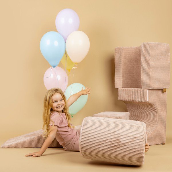 Rozā velveta putu rotaļu laukums 45x170x30 cm Montessori – Meowbaby-image-2