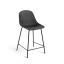 Tumši pelēks metāla/plastmasas dārza bāra krēsls Quinby – Kave Home