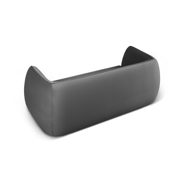 Tumši pelēks samta dīvāns 190 cm Lando – Micadoni Home-image-3