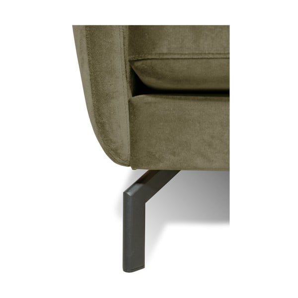 Zaļš samta stūra dīvāns Scandic Magic, labais stūris-image-4