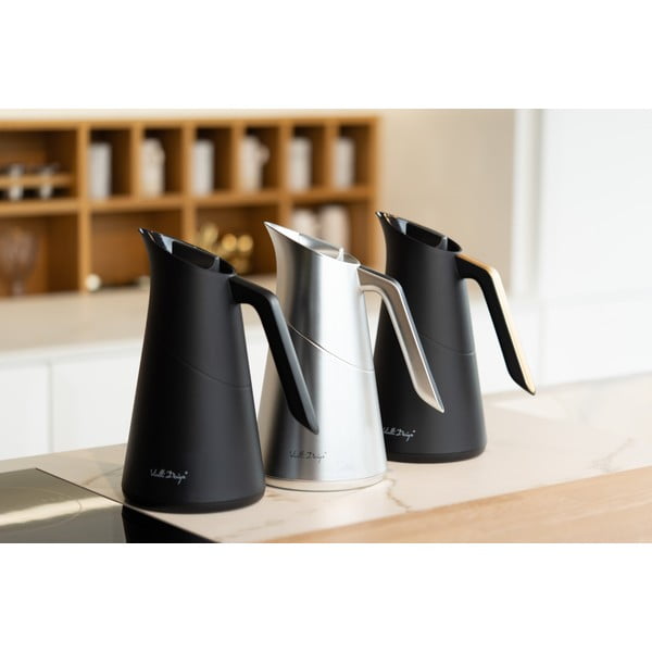 Matētas sudraba krāsas termoss 1 l Soho – Vialli Design-image-1