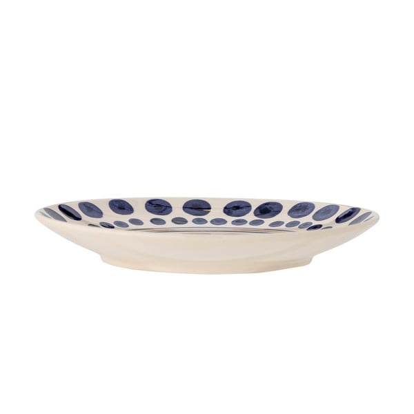 Balts/tumši zils māla šķīvis ø 27 cm Shama – Bloomingville-image-1