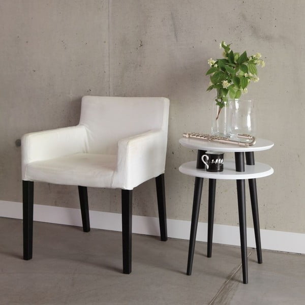 Balts sānu galdiņš Ragaba UFO, Ø 45 cm-image-3