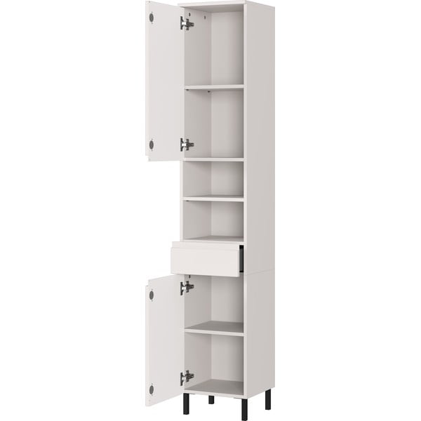 Krēmkrāsas augsts/šaurs vannas istabas skapis 34x190 cm Salinas – Germania-image-3