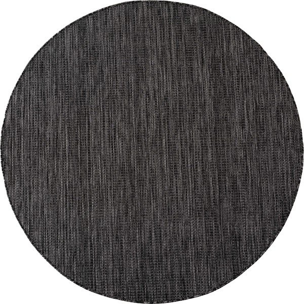 Melns apaļš iekštelpu un āra paklājs ø 120 cm Mira 1450 – Ayyildiz Carpets