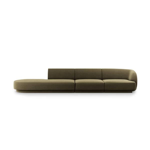 Zaļš samta dīvāns 302 cm Miley – Micadoni Home