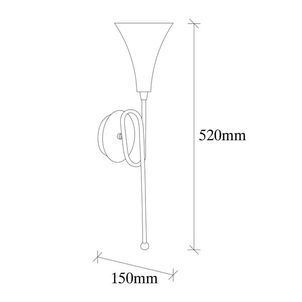 Metāla sienas lampa zelta krāsā Opviq lights Isidor-image-4