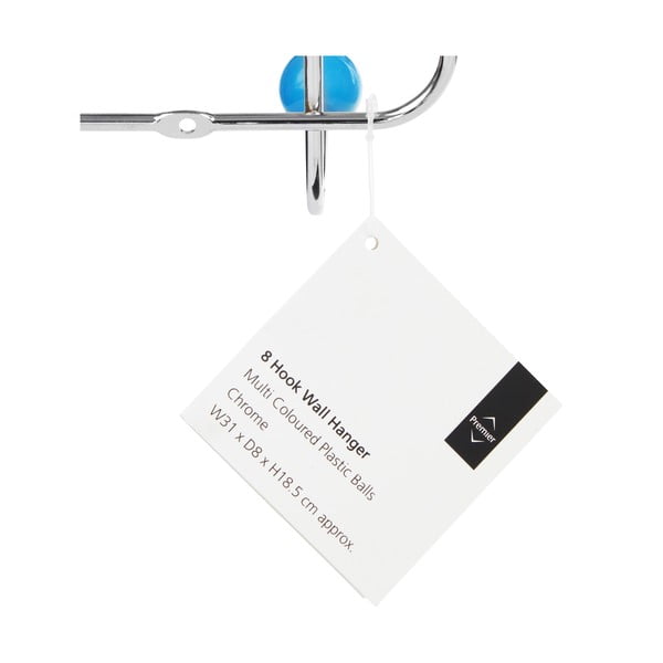 Sudraba krāsas metāla sienas pakaramais Plastic – Premier Housewares-image-1