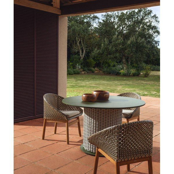 Zaļš rotangpalmas dārza krēsls Olbia – Kave Home-image-3