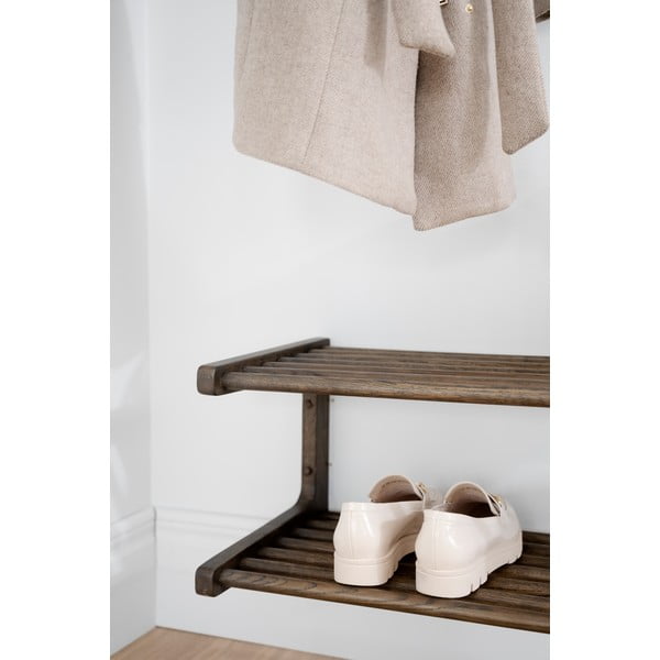 Tumši brūns piekaramais apavu plaukts no ozolkoka Inverness – Rowico-image-3